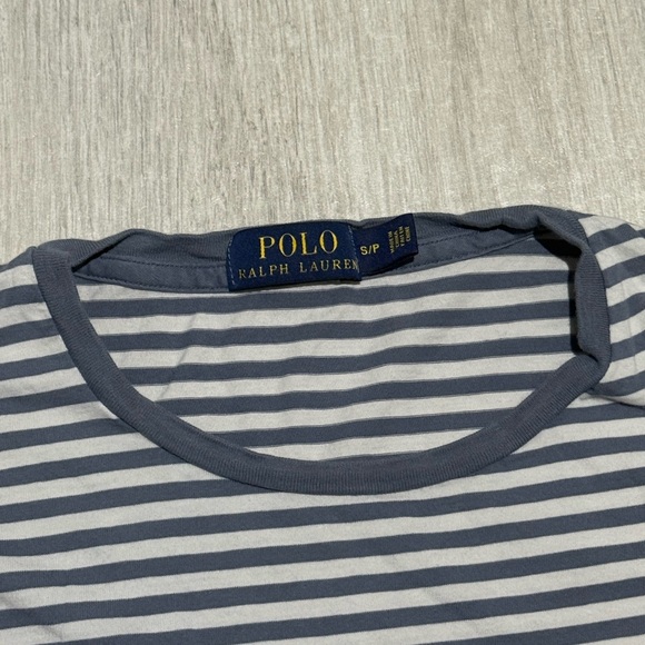 Ralph Lauren Blue and White Striped Short Sleeve Tee - Picture 2 of 8